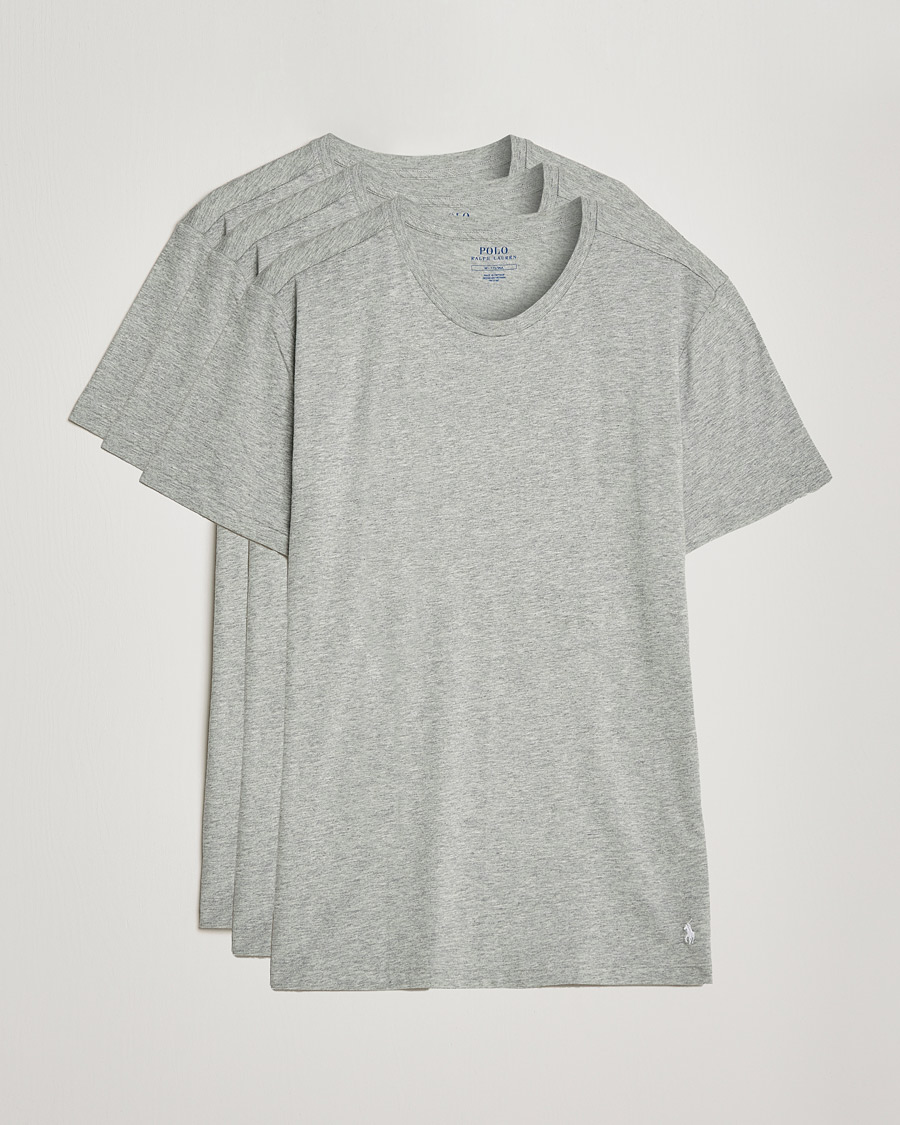 Men | T-Shirts | Polo Ralph Lauren | 3-Pack Crew Neck T-Shirt Andover Heather