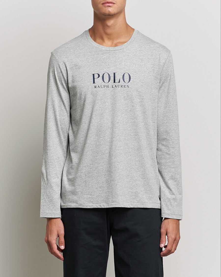Men | Long Sleeve T-shirts | Polo Ralph Lauren | Liquid Cotton Logo Long Sleeve Tee Andover Heather