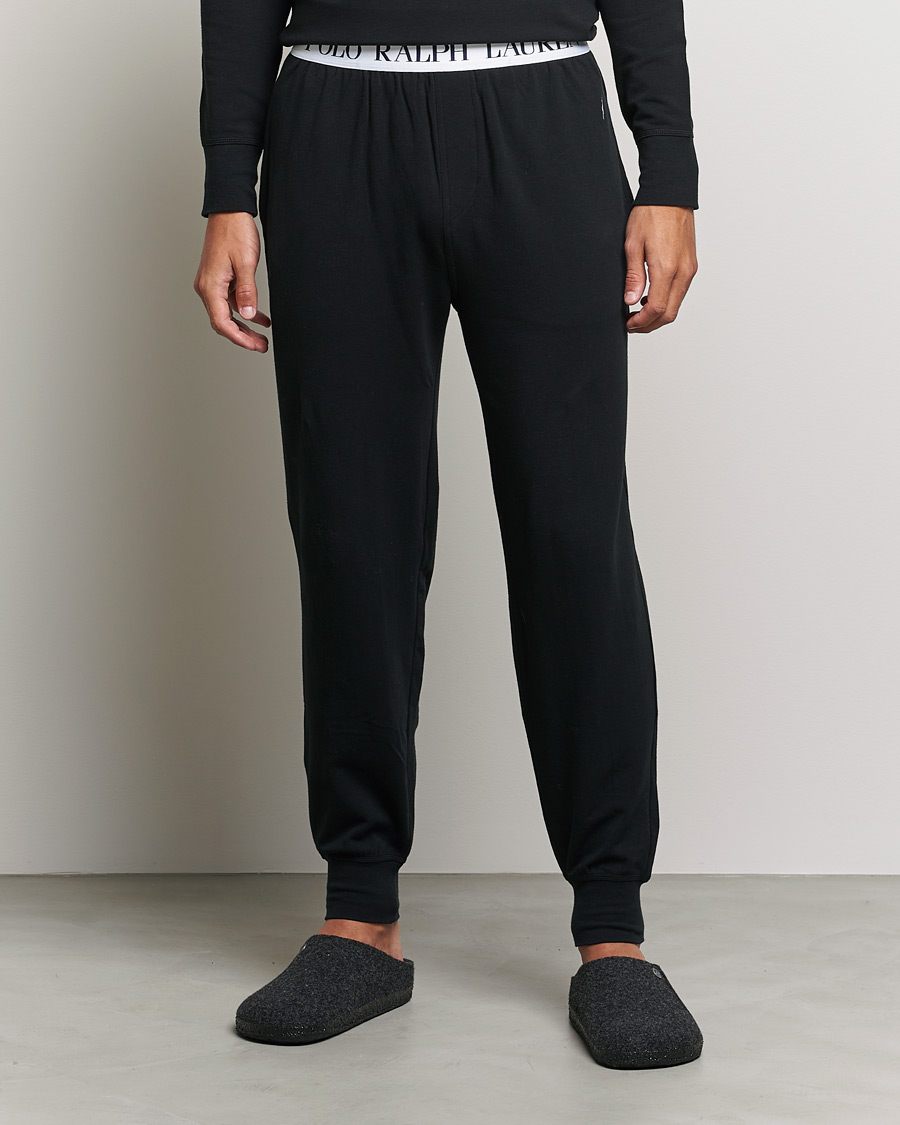 Men | Trousers | Polo Ralph Lauren | Cotton Jersey Jogger Pants Black