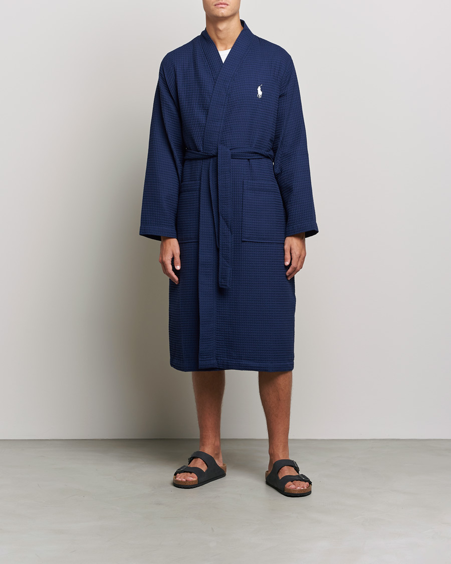 Men | Pyjamas & Robes | Polo Ralph Lauren | Cotton Robe Cruise Navy