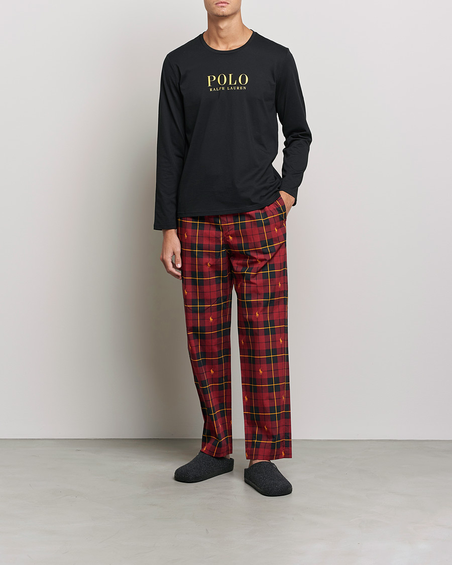 Men |  | Polo Ralph Lauren | Cotton Checked Pyjama Set Black/Red