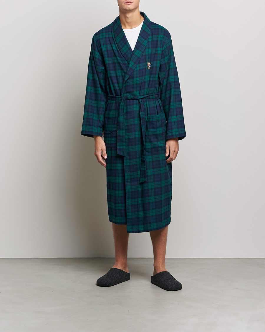 Men | Robes | Polo Ralph Lauren | Flannel Checked Robe Blackwatch