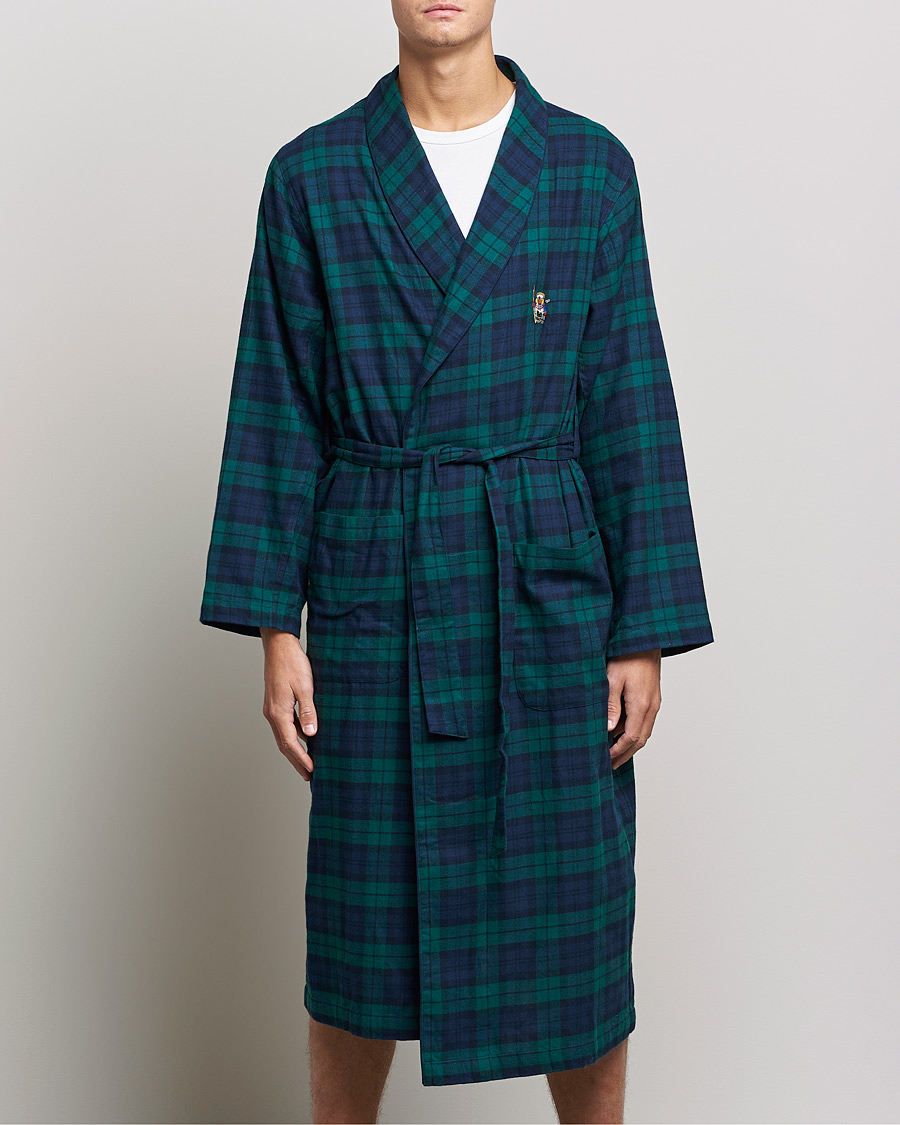 Men | Pyjamas & Robes | Polo Ralph Lauren | Flannel Checked Robe Blackwatch