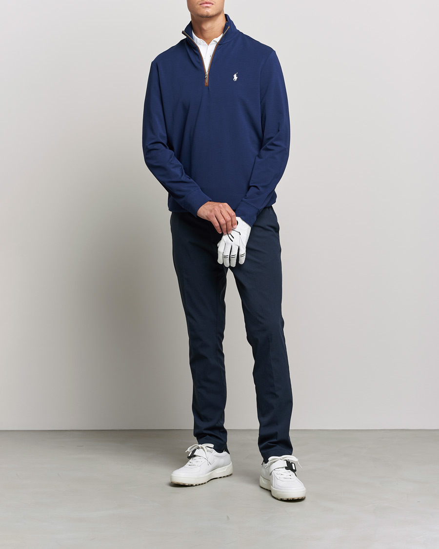 Men | Sweaters & Knitwear | Polo Ralph Lauren Golf | Terry Jersey Half Zip Sweater Refined Navy