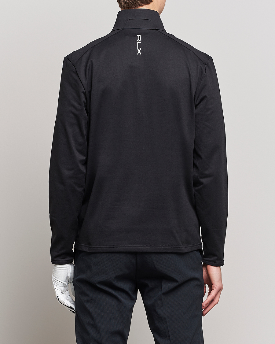 Men | Sweaters & Knitwear | RLX Ralph Lauren | Luxury Performance Jersey Half-Zip Black