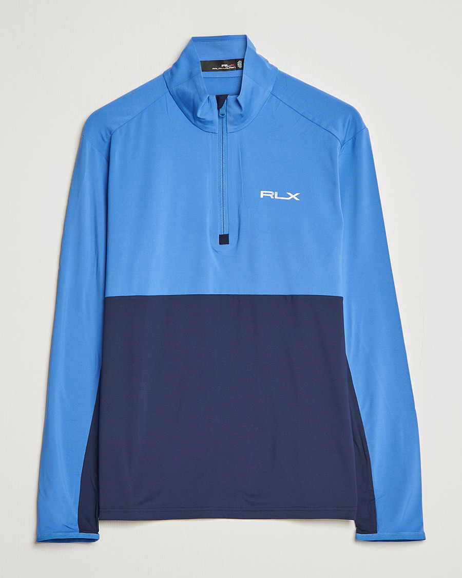 Men | Sweaters & Knitwear | RLX Ralph Lauren | Performance Airflow Half-Zip French Blue/Navy