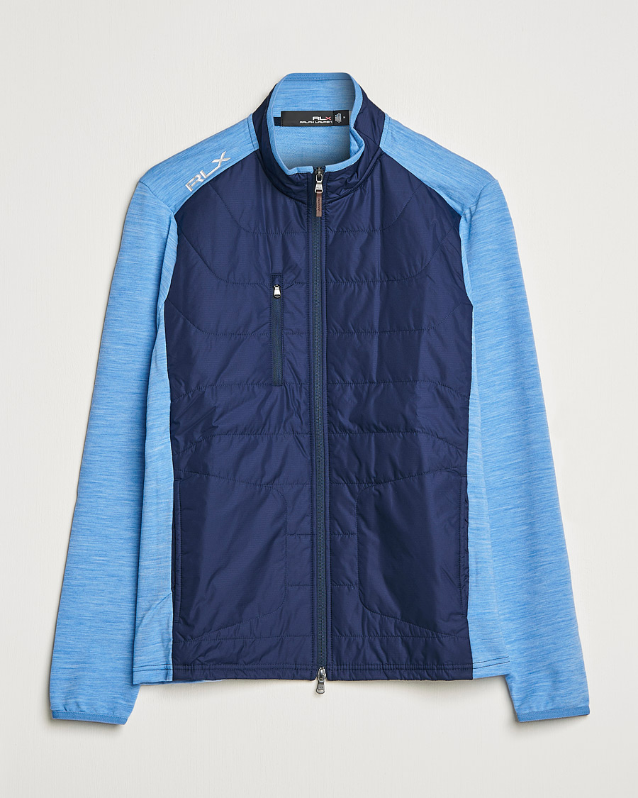 Men | Sweaters & Knitwear | RLX Ralph Lauren | Performance Wool Full Zip Hybrid Sweater Navy/Blue