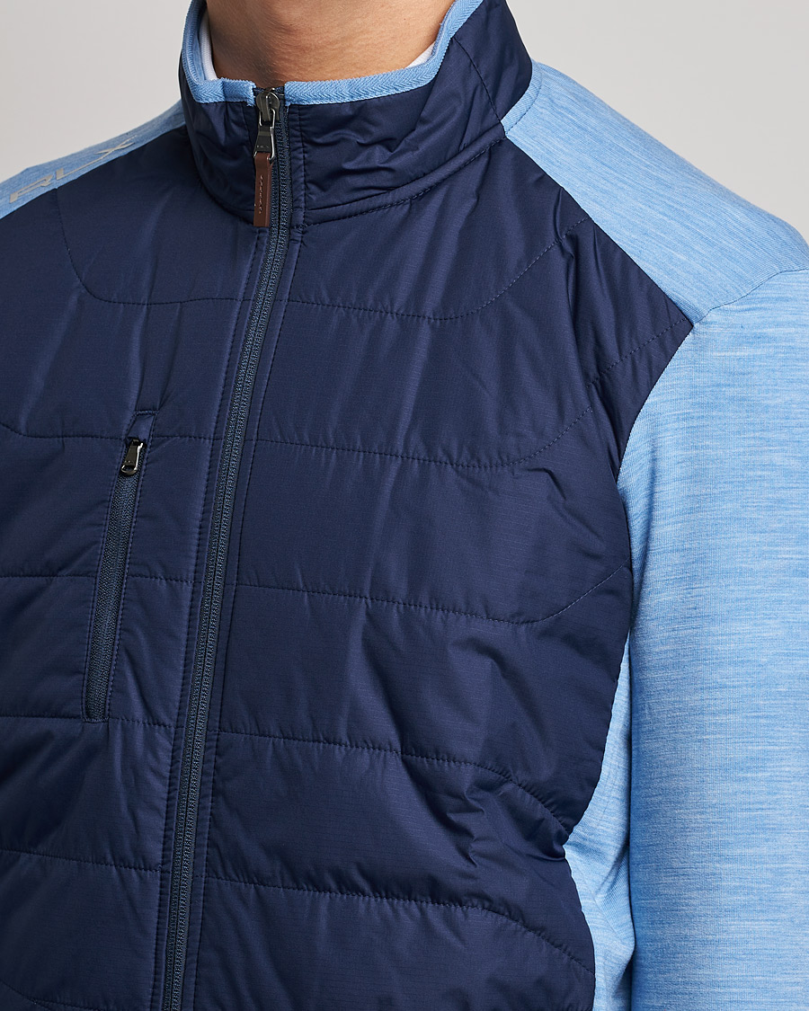 Men | Sweaters & Knitwear | RLX Ralph Lauren | Performance Wool Full Zip Hybrid Sweater Navy/Blue