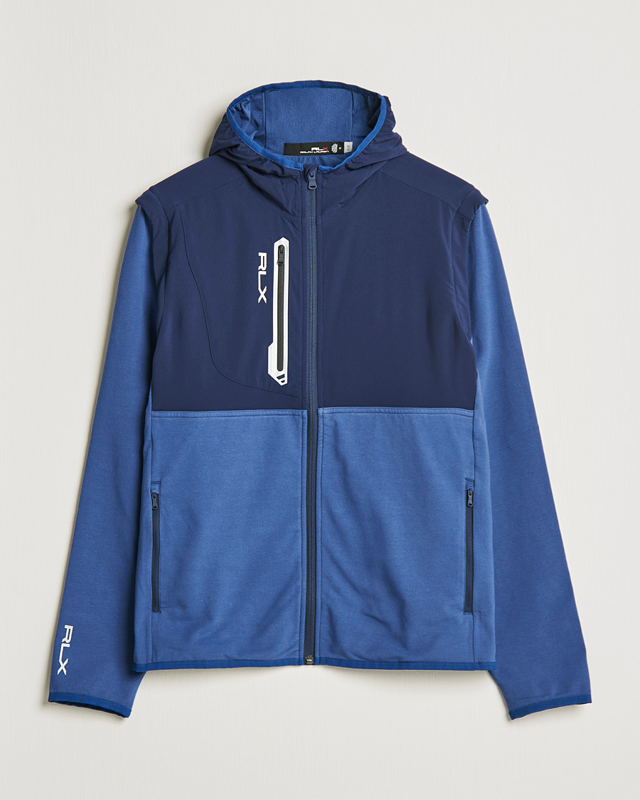 Men | Sweaters & Knitwear | RLX Ralph Lauren | Techy Terry Full-Zip Hoodie Light Navy/French Navy