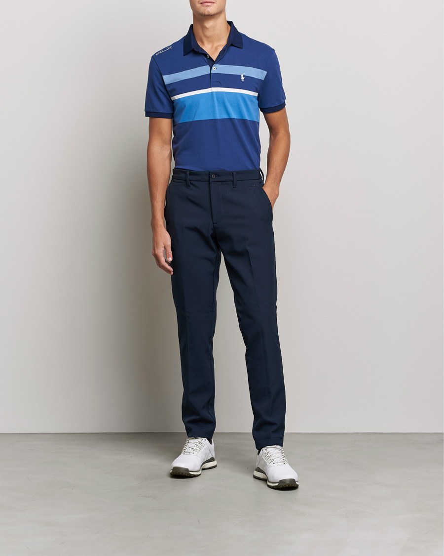 Men | Polo Shirts | RLX Ralph Lauren | Performance Striped Polo Navy Multi