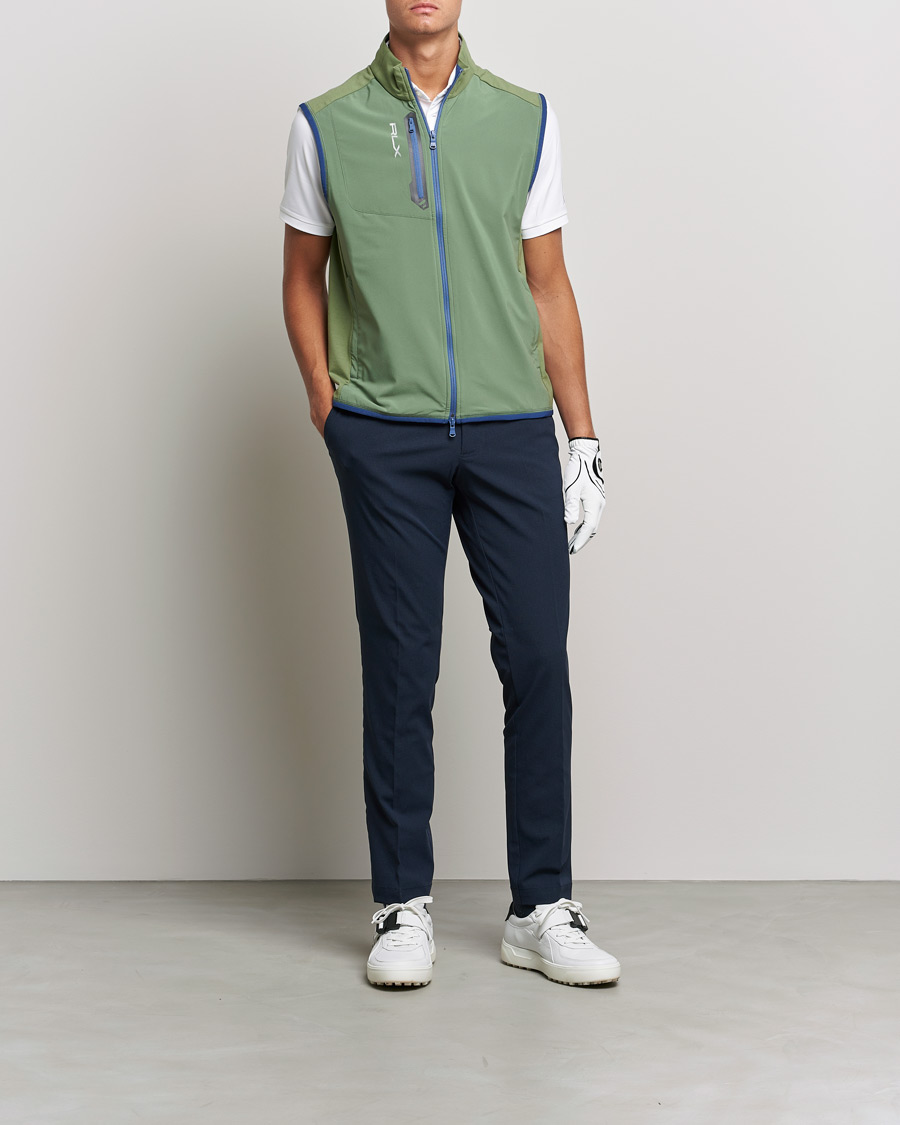 Men | Coats & Jackets | RLX Ralph Lauren | Techy Terry Vest Cargo Green/Light Navy