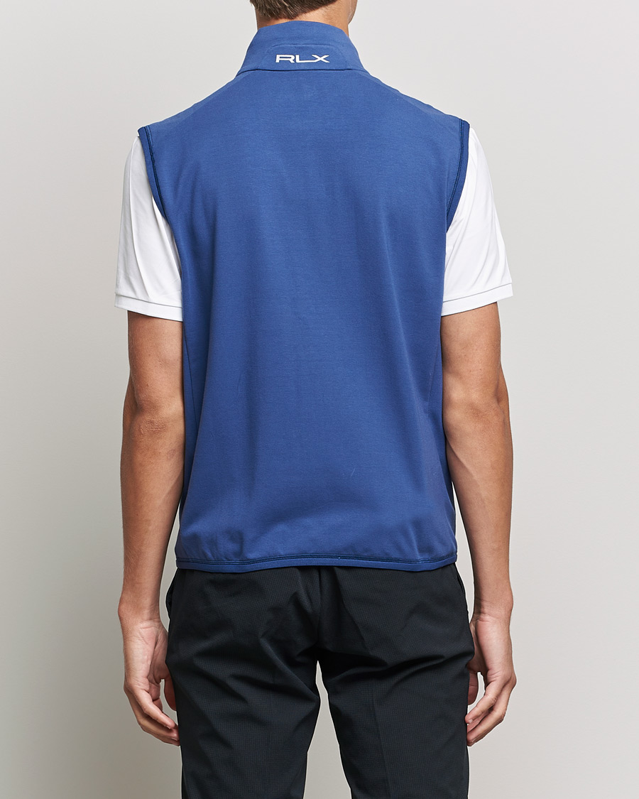 Men | Coats & Jackets | RLX Ralph Lauren | Techy Terry Vest Light Navy Houndstooth