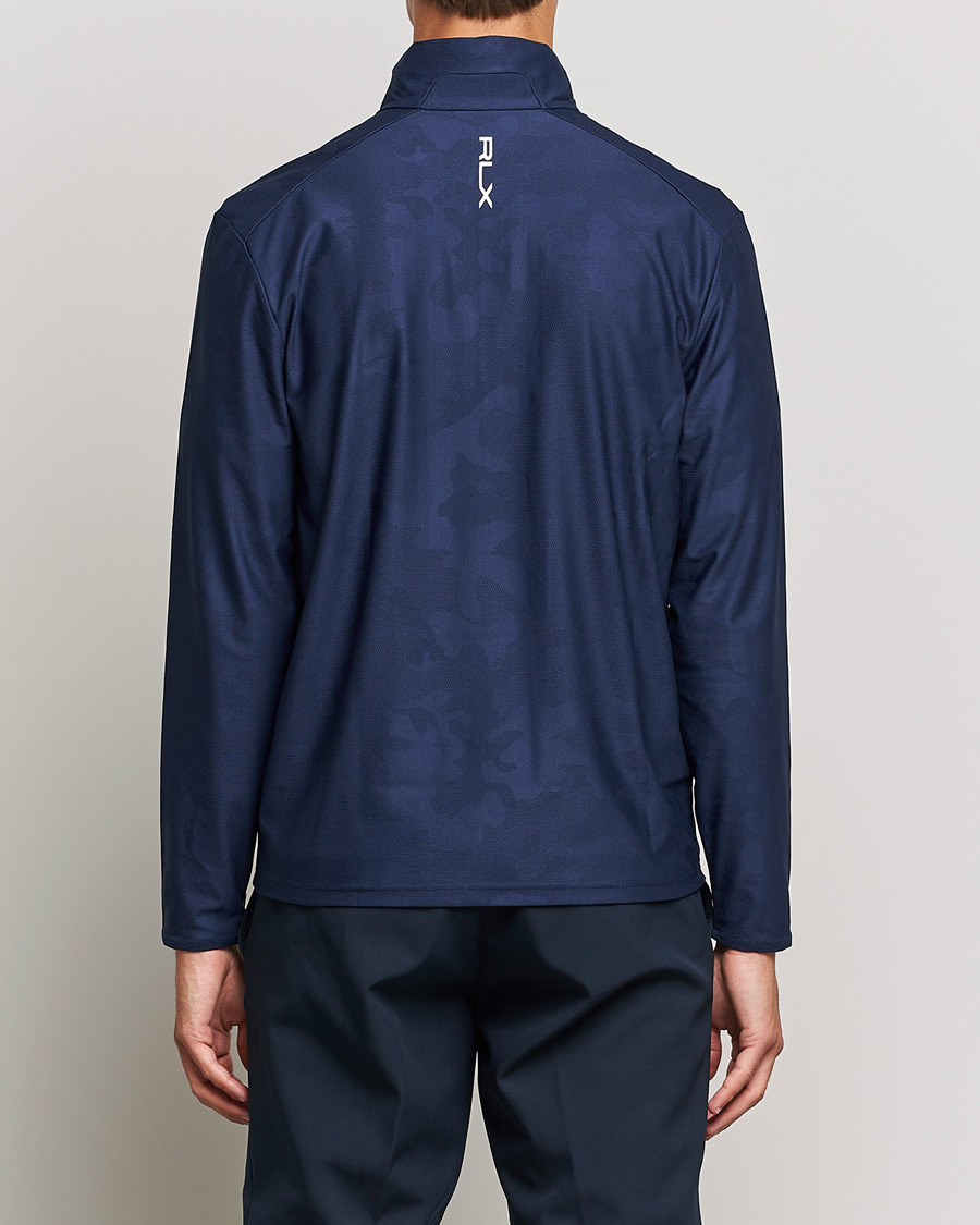 Men | Sweaters & Knitwear | RLX Ralph Lauren | Luxury Performance Jersey Half-Zip French Navy Camo