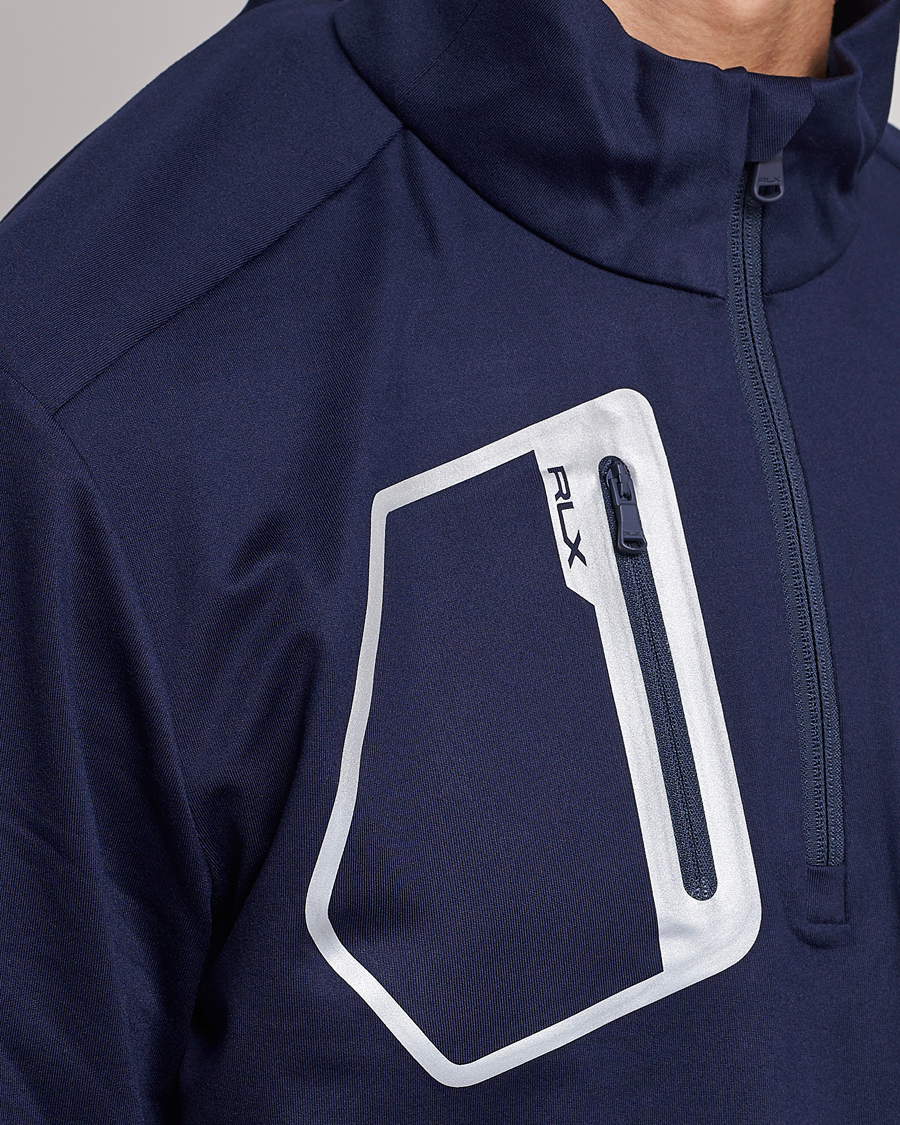 Men | Sweaters & Knitwear | RLX Ralph Lauren | Luxury Performance Jersey Half-Zip Navy