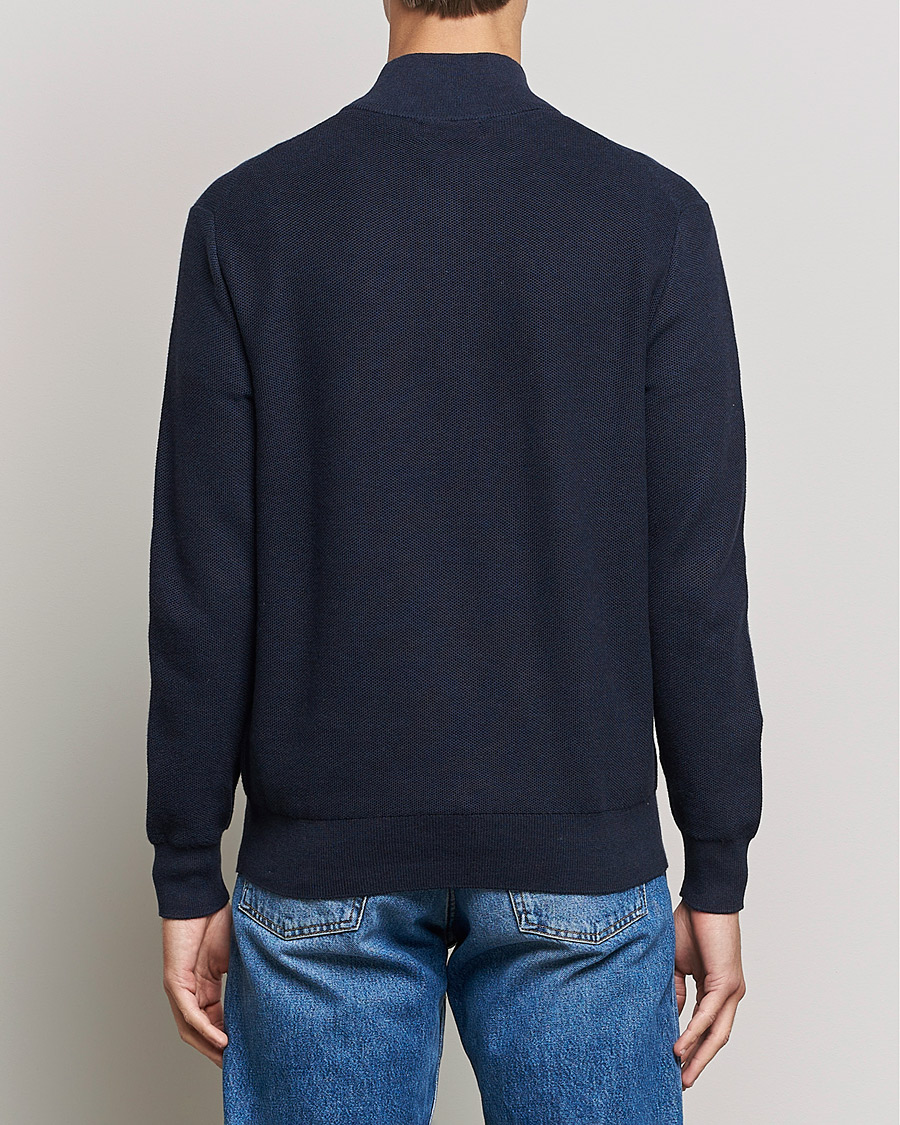 Men | Sweaters & Knitwear | Polo Ralph Lauren | Textured Half-Zip Navy Heather