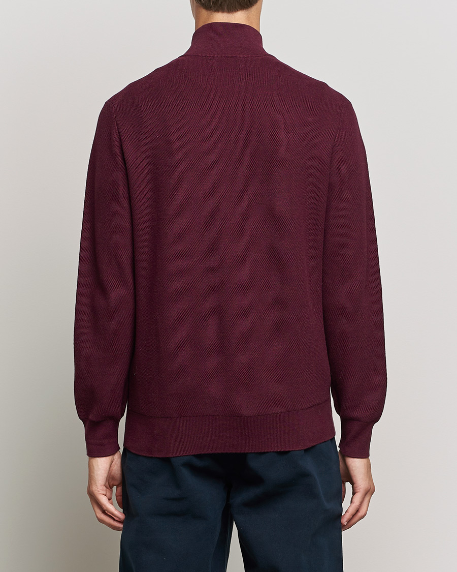 Men | Sweaters & Knitwear | Polo Ralph Lauren | Textured Half-Zip Aged Wine Heather