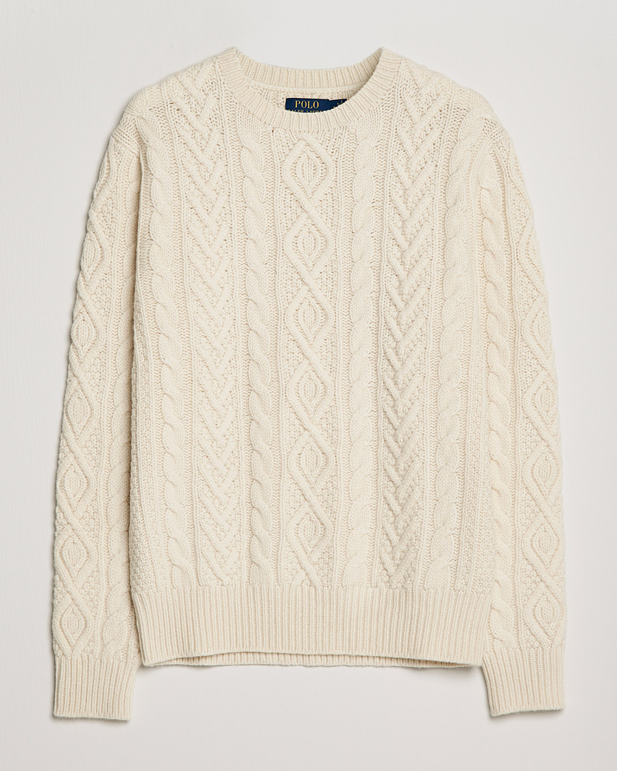 Men |  | Polo Ralph Lauren | Wool/Cashmere Knitted Sweater Andover Cream