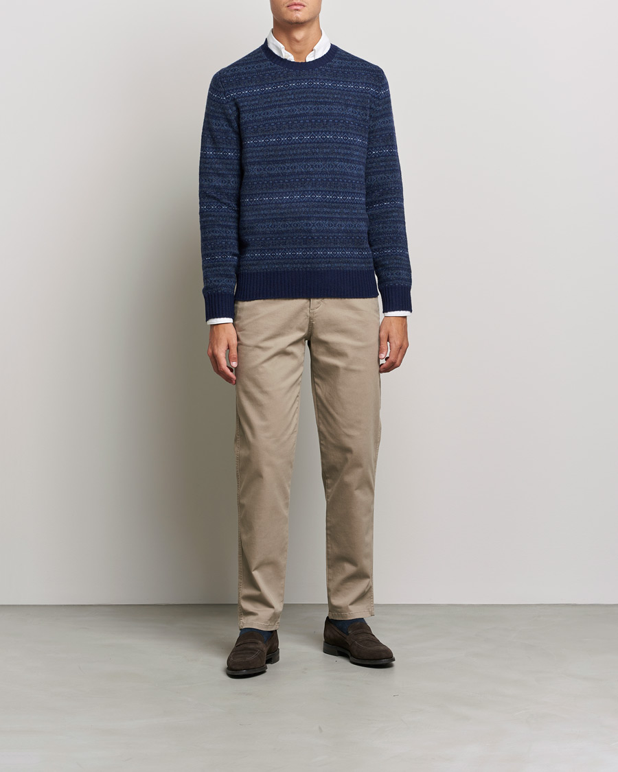 Men | Sweaters & Knitwear | Polo Ralph Lauren | Wool/Cashmere Fairisle Knitted Sweater Navy