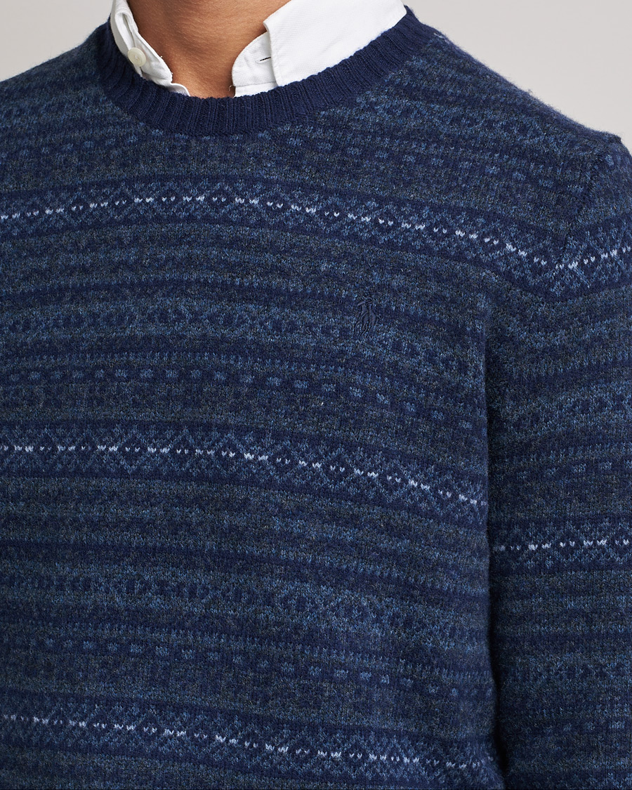 Men | Sweaters & Knitwear | Polo Ralph Lauren | Wool/Cashmere Fairisle Knitted Sweater Navy