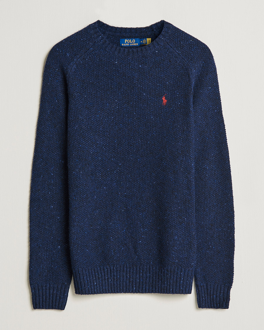 Men |  | Polo Ralph Lauren | Wool Donegal Knitted Sweater Navy