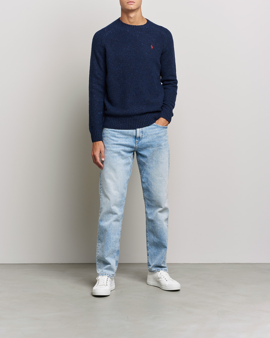 Men | Sweaters & Knitwear | Polo Ralph Lauren | Wool Donegal Knitted Sweater Navy