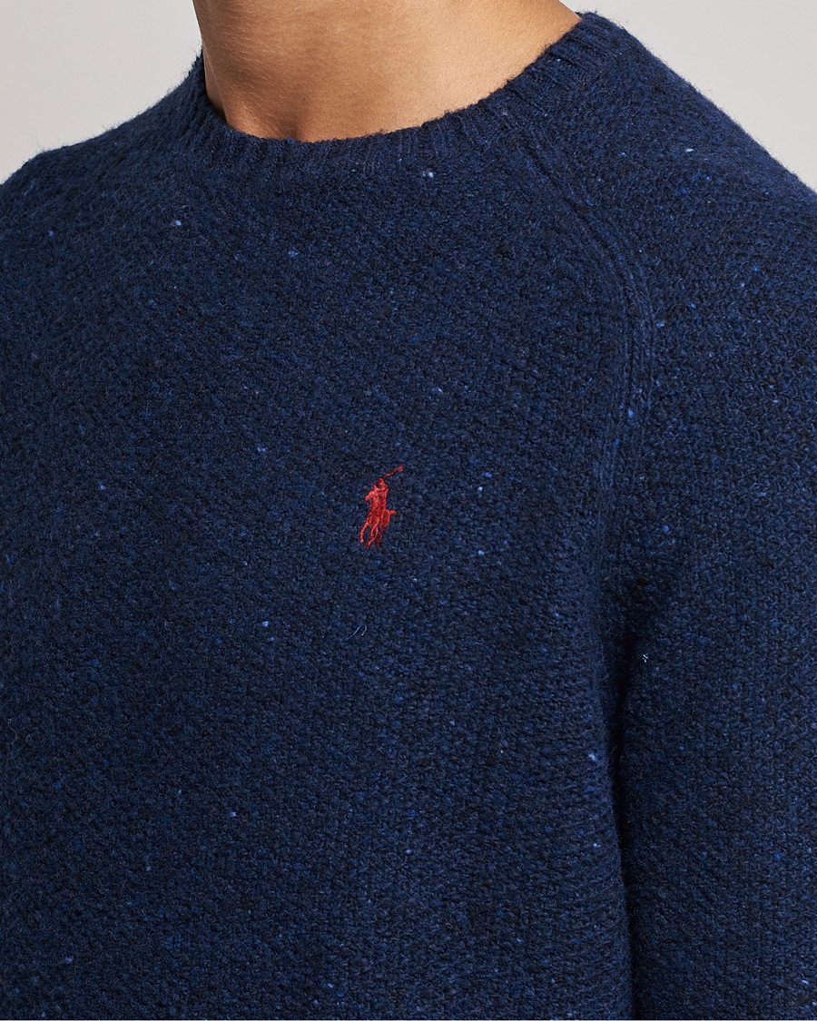 Men | Sweaters & Knitwear | Polo Ralph Lauren | Wool Donegal Knitted Sweater Navy