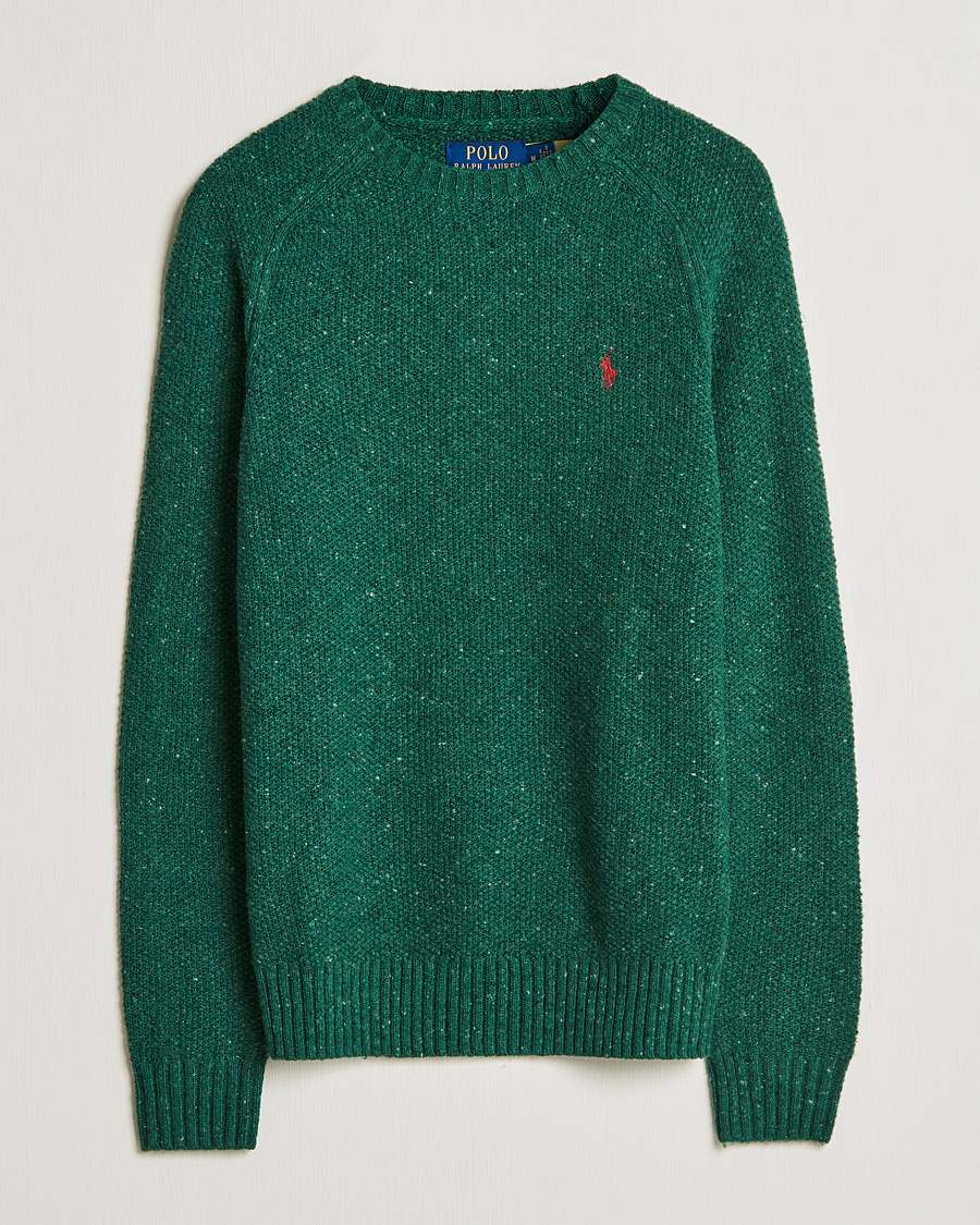Men | Sweaters & Knitwear | Polo Ralph Lauren | Wool Donegal Knitted Sweater Forest Green
