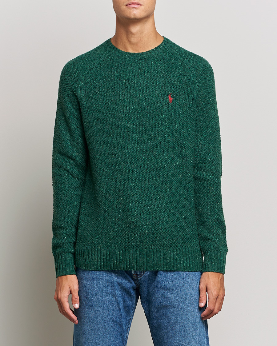 Men | Sweaters & Knitwear | Polo Ralph Lauren | Wool Donegal Knitted Sweater Forest Green