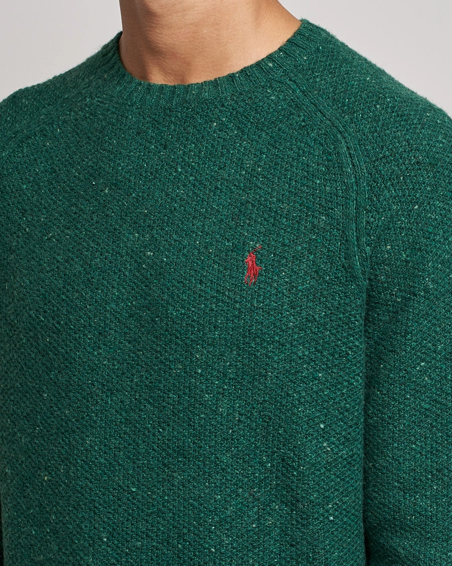 Men | Sweaters & Knitwear | Polo Ralph Lauren | Wool Donegal Knitted Sweater Forest Green