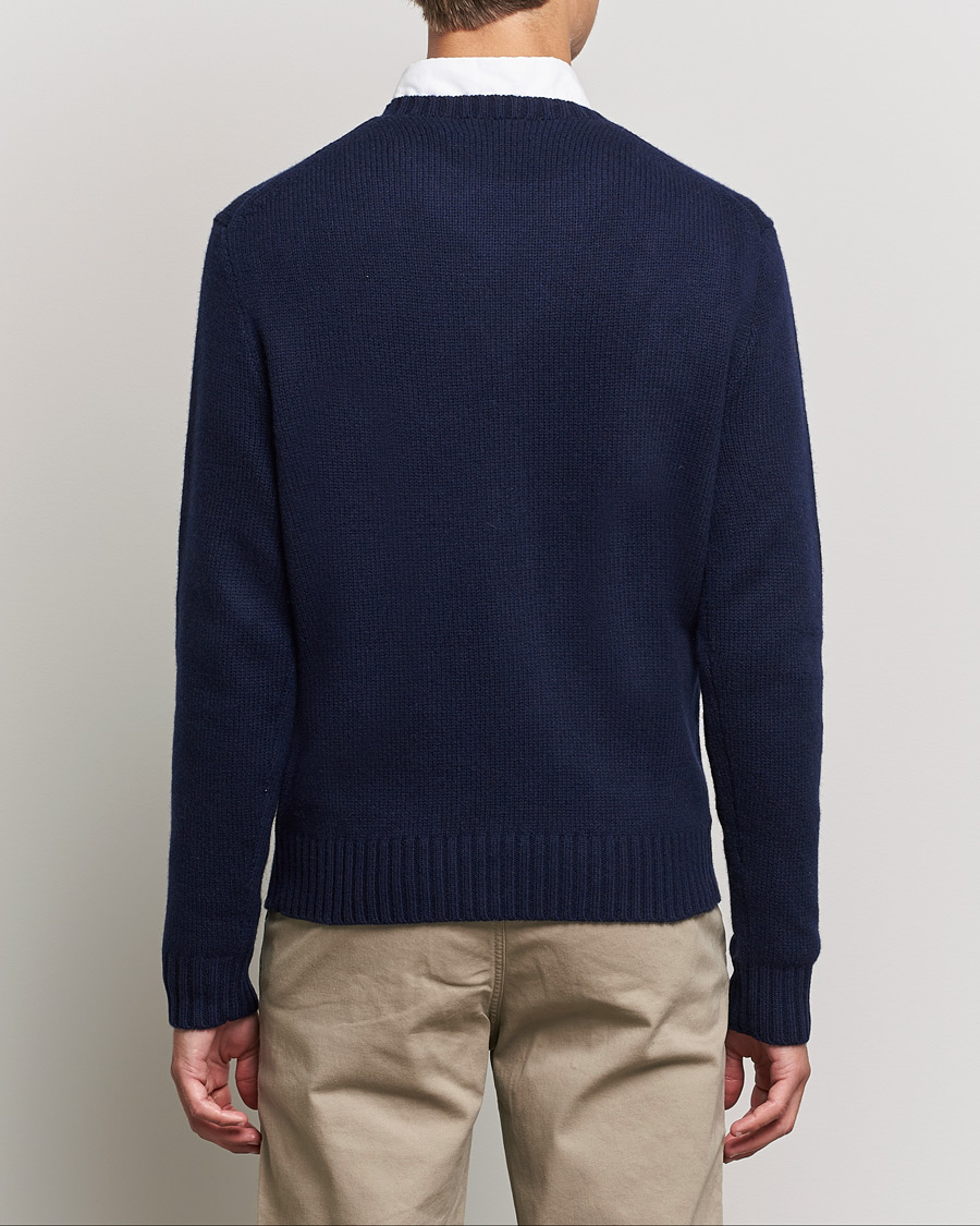 Men | Sweaters & Knitwear | Polo Ralph Lauren | Wool Heritage Bear Knitted Sweater Navy
