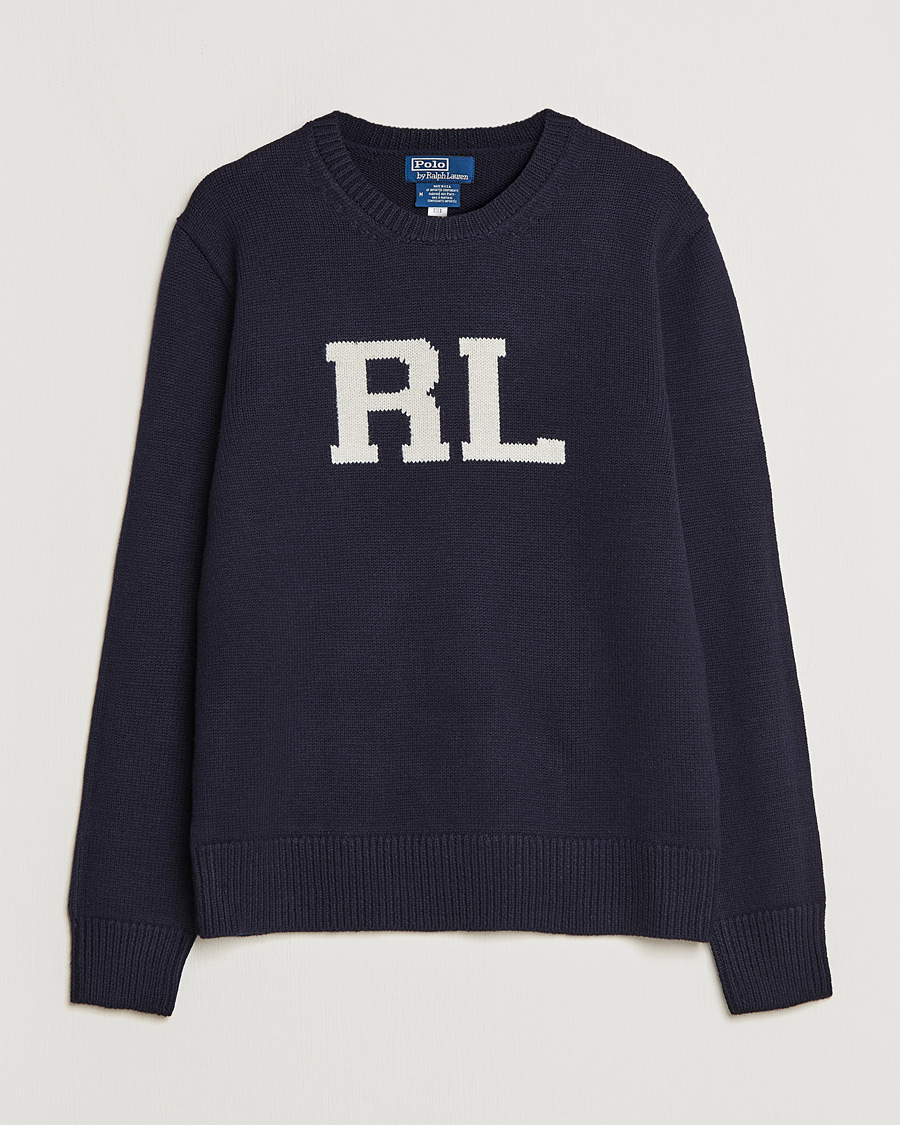 Men | Sweaters & Knitwear | Polo Ralph Lauren | Wool Logo Knitted Sweater Hunter Navy