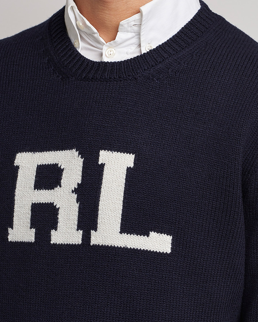 Men | Sweaters & Knitwear | Polo Ralph Lauren | Wool Logo Knitted Sweater Hunter Navy