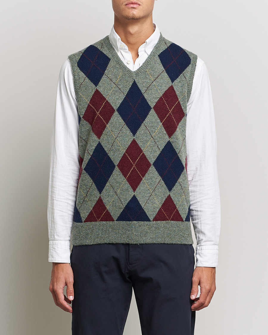 Men | Pullovers | Polo Ralph Lauren | Wool Argyle Vest Green Multi