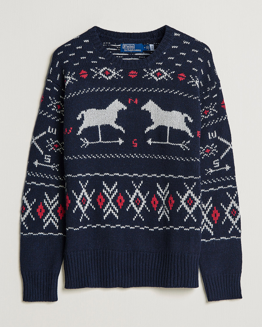 Men | Sweaters & Knitwear | Polo Ralph Lauren | Wool Winter Knitted Sweater Navy Multi