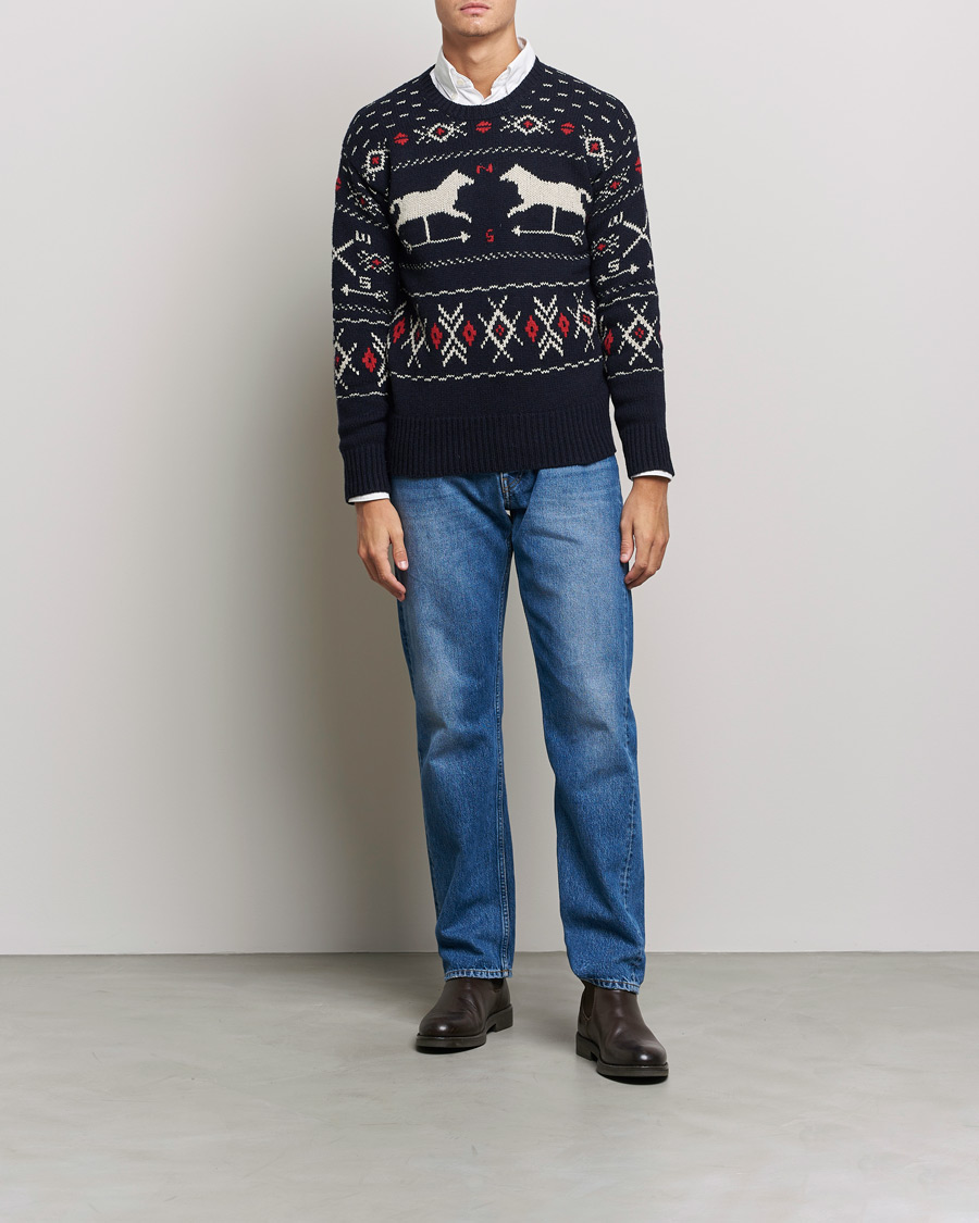 Men | Sweaters & Knitwear | Polo Ralph Lauren | Wool Winter Knitted Sweater Navy Multi