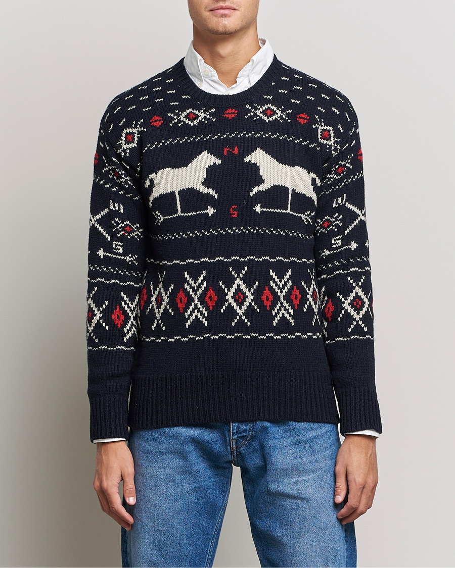Men | Sweaters & Knitwear | Polo Ralph Lauren | Wool Winter Knitted Sweater Navy Multi