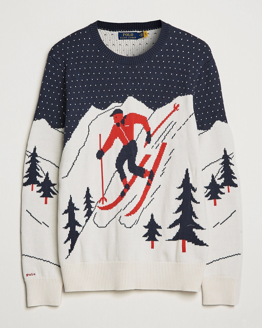 Men | Sweaters & Knitwear | Polo Ralph Lauren | Cotton Ski Knitted Sweater Navy Multi