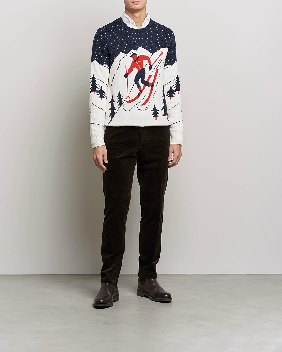 Men | Sweaters & Knitwear | Polo Ralph Lauren | Cotton Ski Knitted Sweater Navy Multi