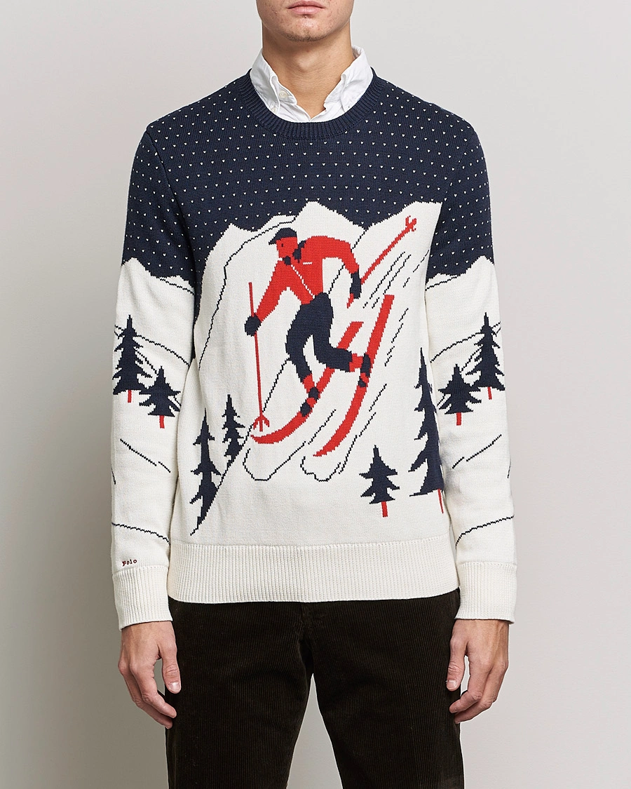 Men | Sweaters & Knitwear | Polo Ralph Lauren | Cotton Ski Knitted Sweater Navy Multi