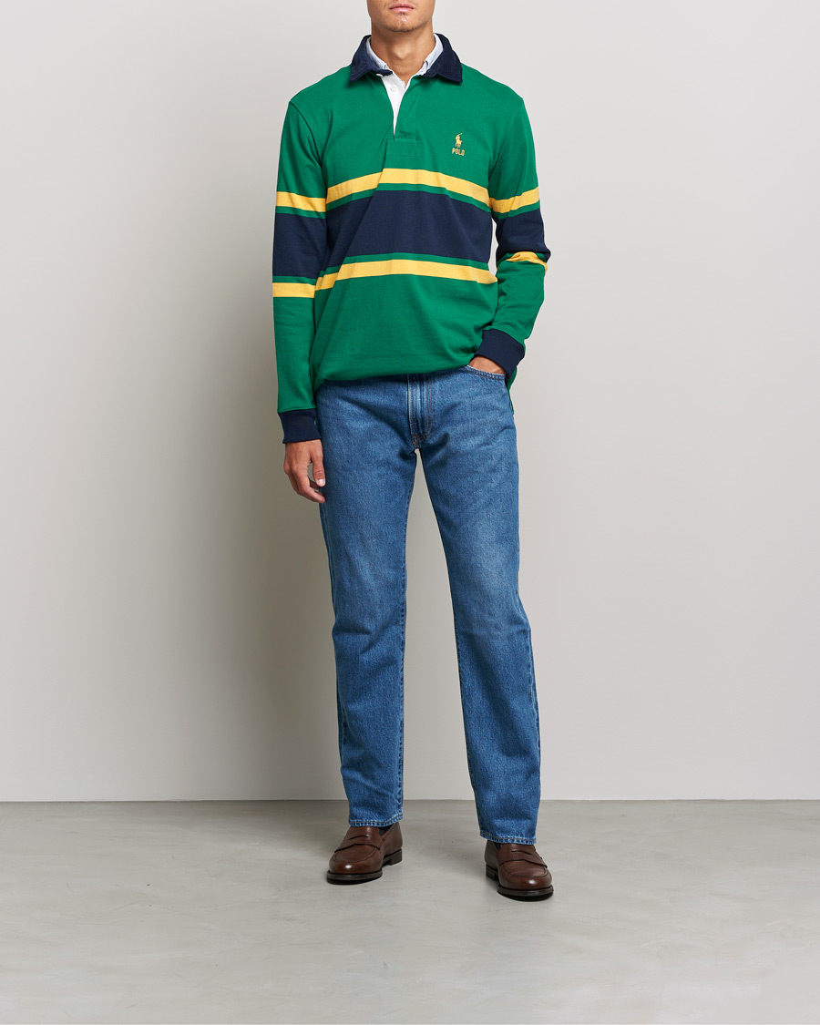 Men | Sweaters & Knitwear | Polo Ralph Lauren | Jersey Striped Rugger Athletic Green