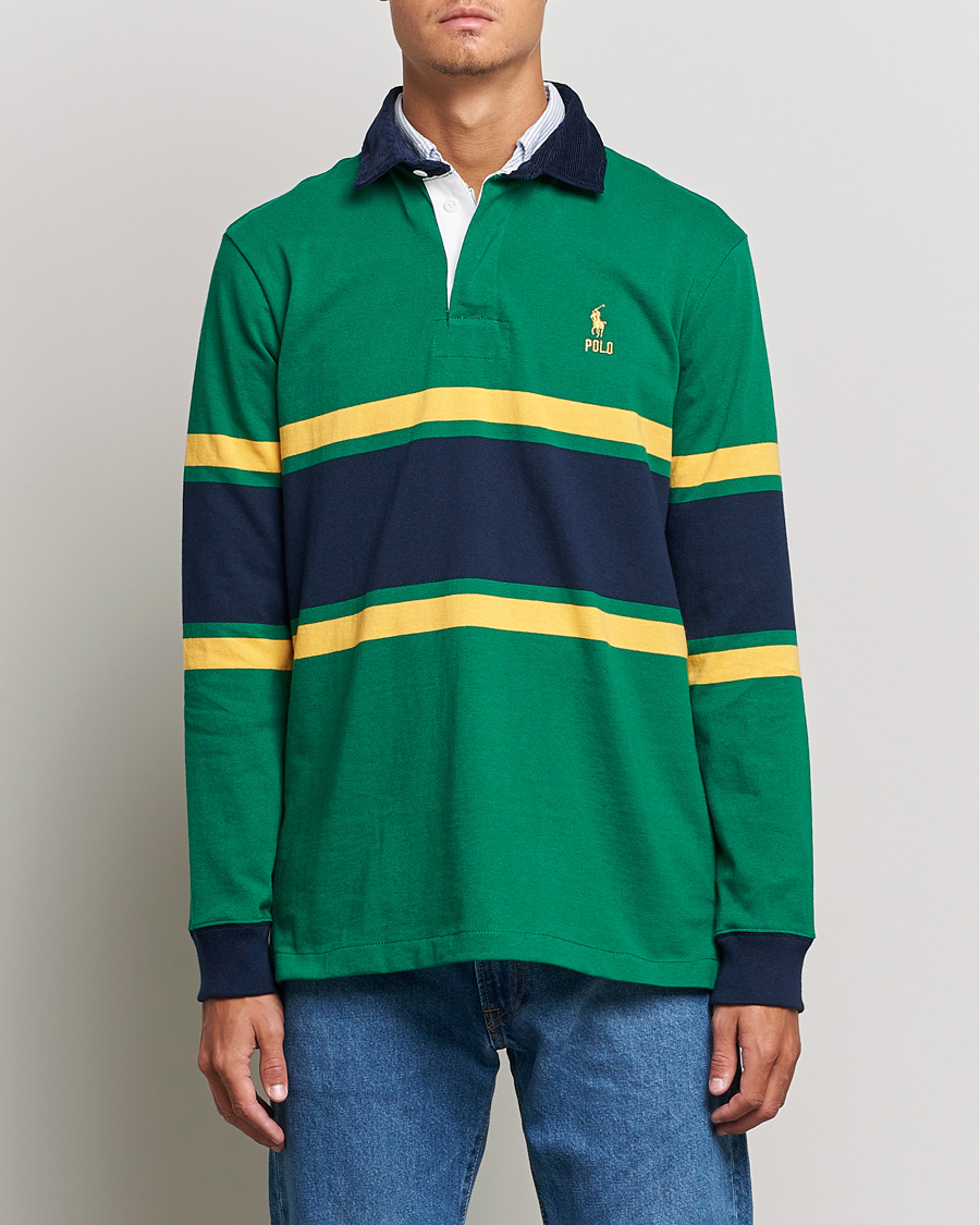 Men | Sweaters & Knitwear | Polo Ralph Lauren | Jersey Striped Rugger Athletic Green