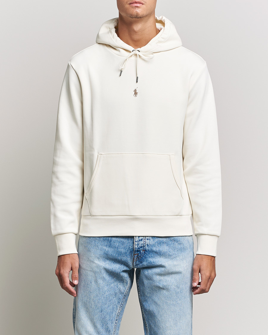 Men | Sweaters & Knitwear | Polo Ralph Lauren | Double Knit Logo Hoodie Clubhouse Cream