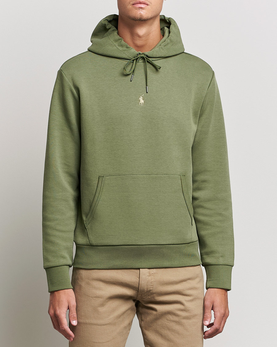Men | Sweaters & Knitwear | Polo Ralph Lauren | Double Knit Logo Hoodie Army Olive