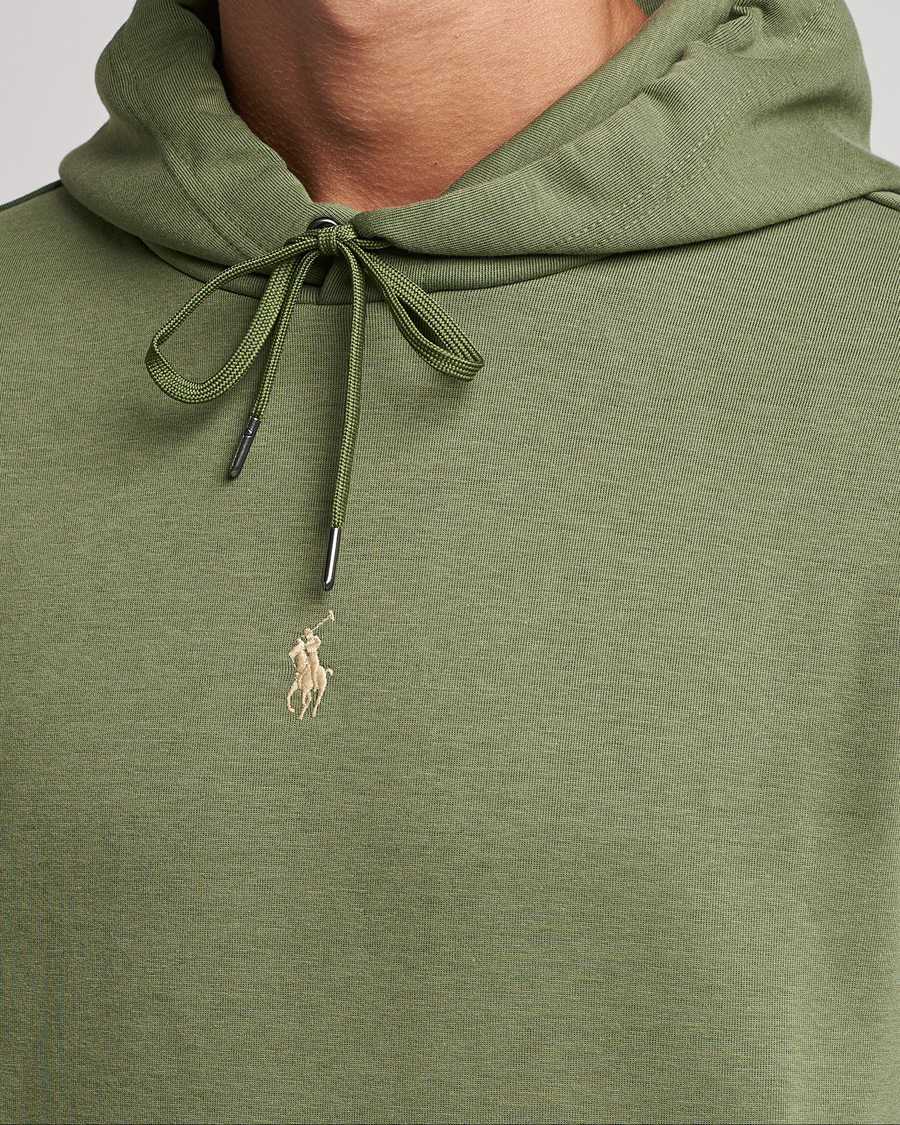 Men | Sweaters & Knitwear | Polo Ralph Lauren | Double Knit Logo Hoodie Army Olive