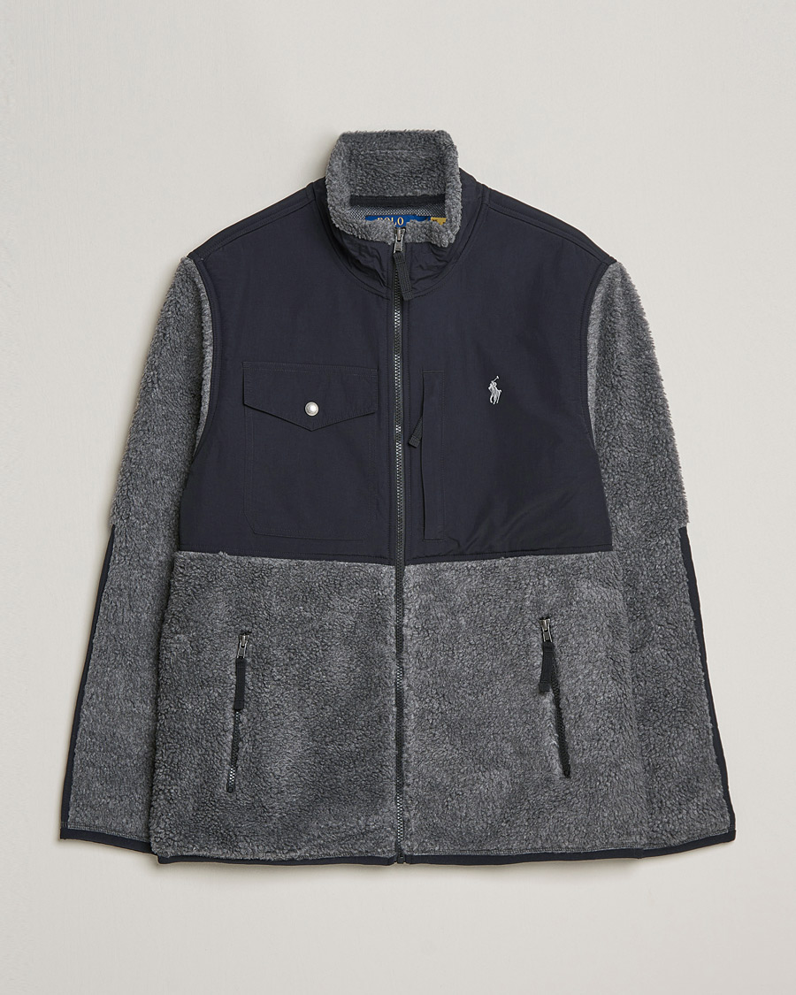 Men |  | Polo Ralph Lauren | Bonded Sherpa Full Zip Sweater Charcoal/Black