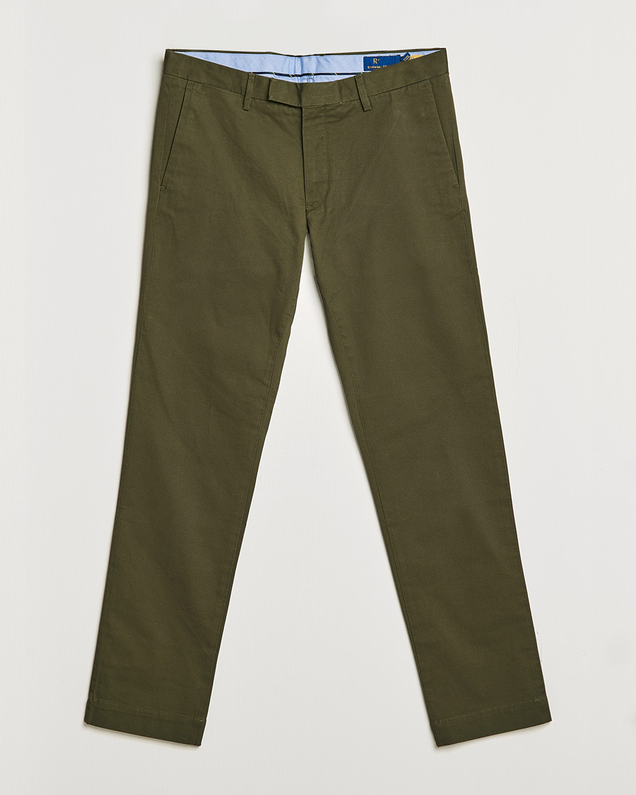 Men | Trousers | Polo Ralph Lauren | Slim Fit Stretch Chinos Armadillo Green