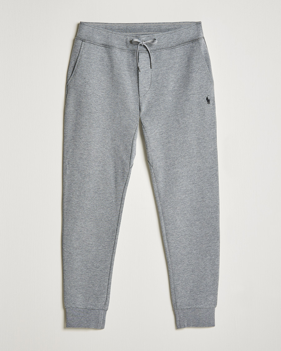 Men | Trousers | Polo Ralph Lauren | Double Knit Sweatpants Classic Grey Heather