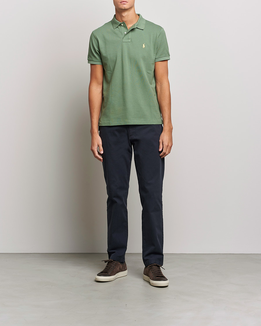 Men | Polo Shirts | Polo Ralph Lauren | Custom Slim Fit Polo Cargo Green