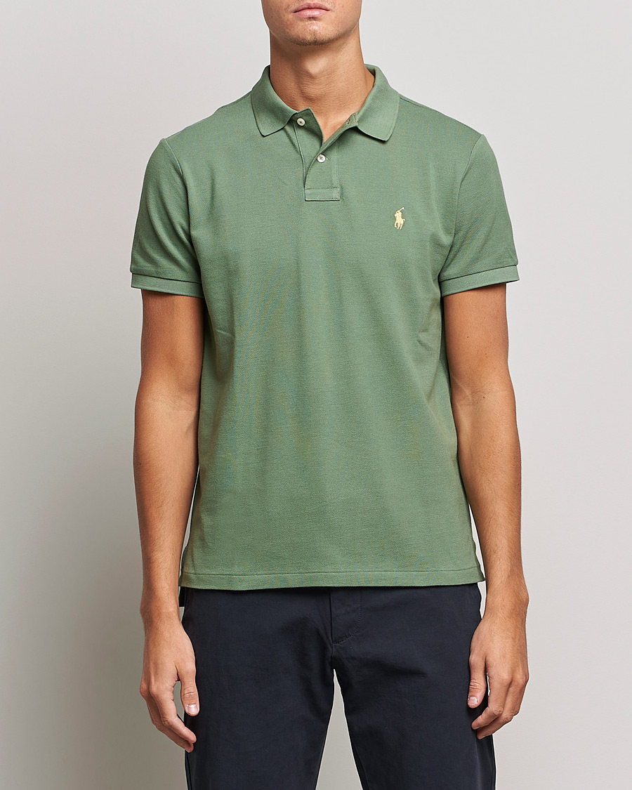 Men | Polo Shirts | Polo Ralph Lauren | Custom Slim Fit Polo Cargo Green