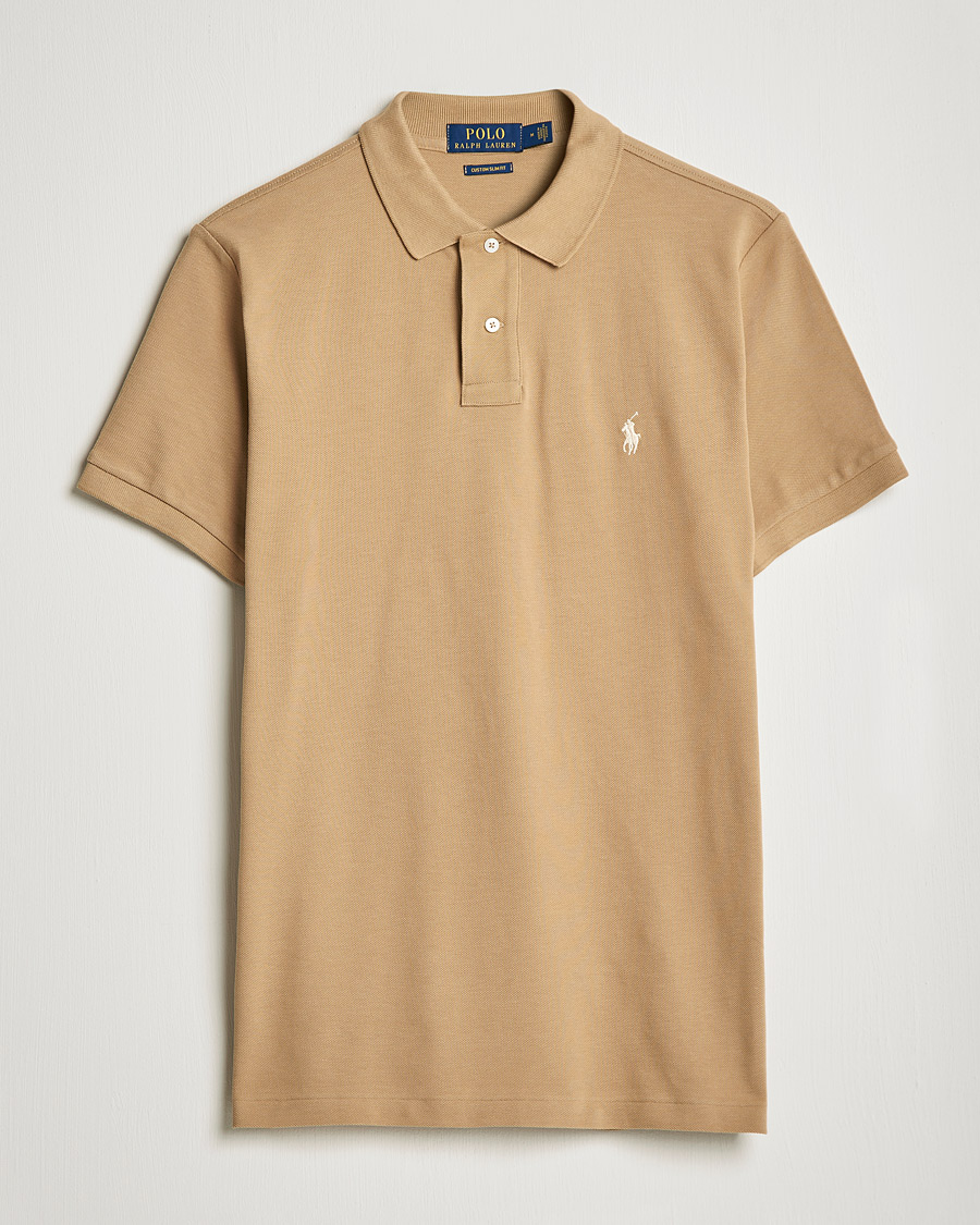 Men | Polo Shirts | Polo Ralph Lauren | Custom Slim Fit Polo Luxury Tan
